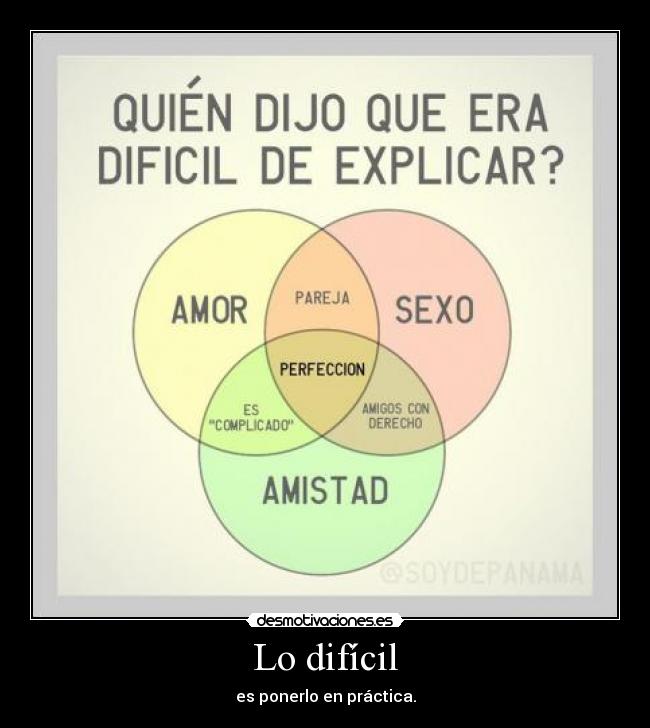 Lo difícil - es ponerlo en práctica.