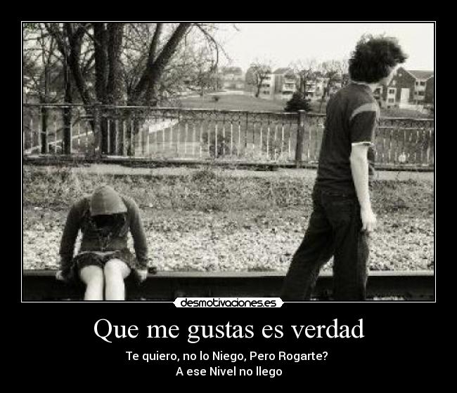 Que me gustas es verdad - Te quiero, no lo Niego, Pero Rogarte?
A ese Nivel no llego