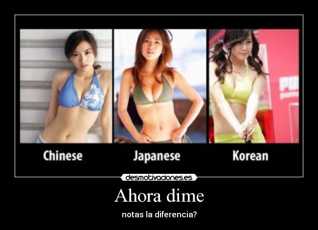 carteles asiaticas mujeres bonitas sexys diferencia chicas desmotivaciones