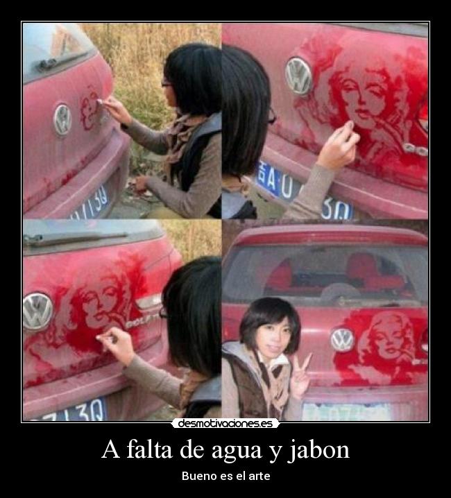 A falta de agua y jabon - 