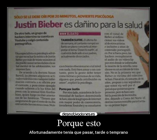 Porque esto - Afortunadamente tenía que pasar, tarde o temprano