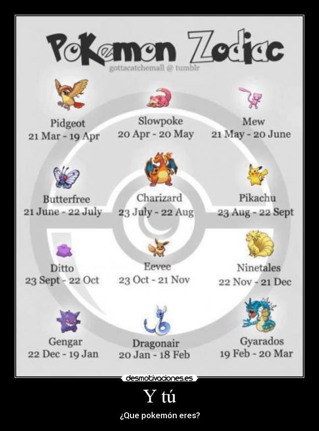 Y tú - ¿Que pokemón eres?