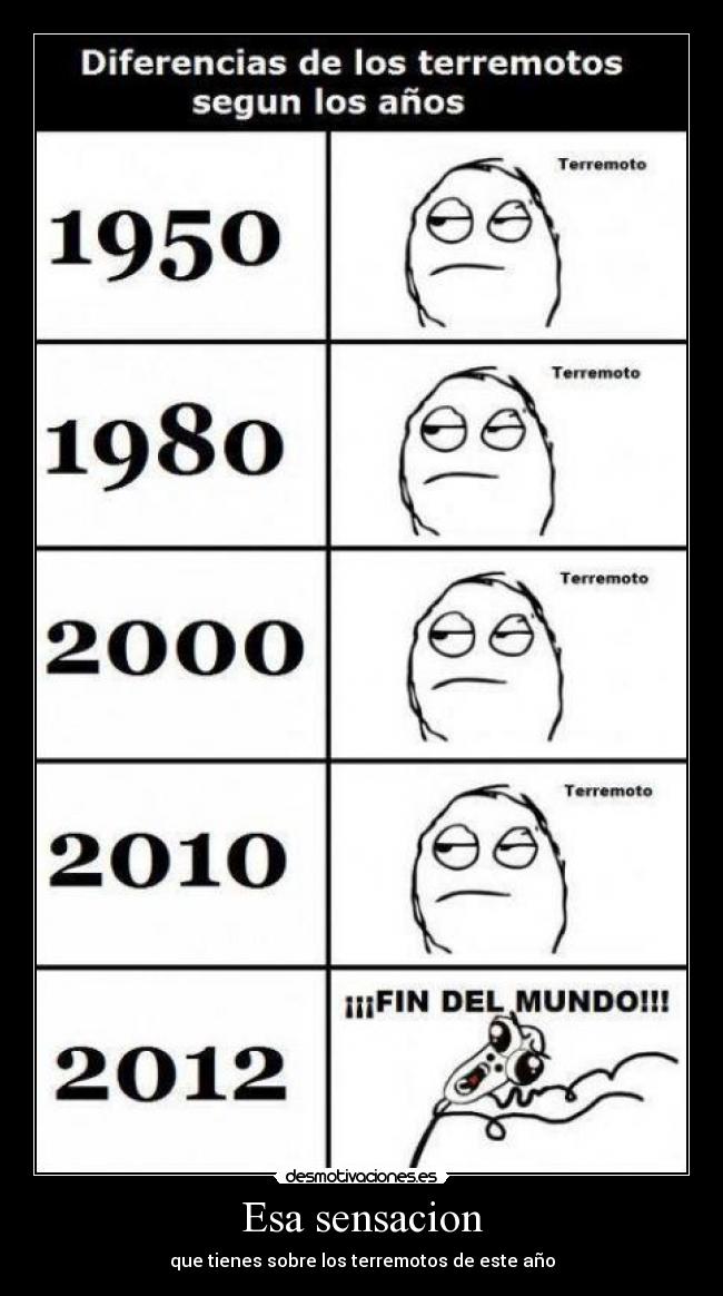 Esa sensacion - que tienes sobre los terremotos de este año