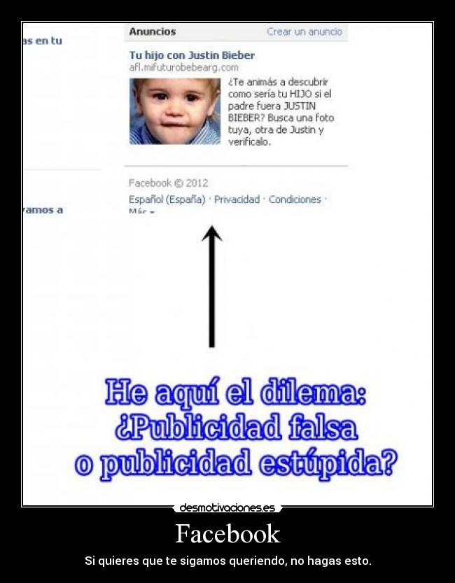 Facebook - Si quieres que te sigamos queriendo, no hagas esto.