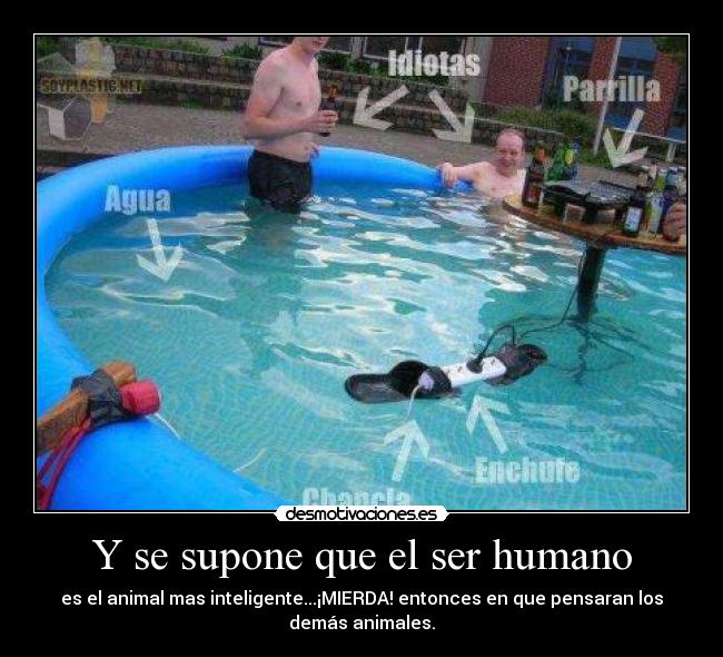 Y se supone que el ser humano -