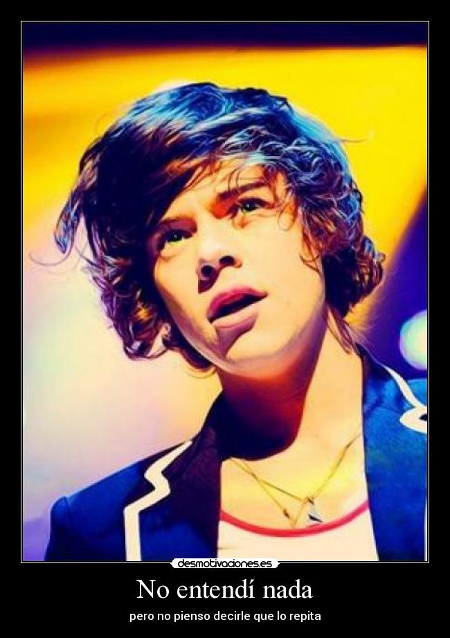 No entendí nada -