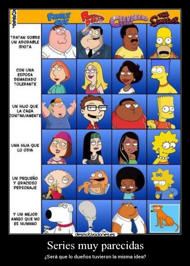 Series muy parecidas - ¿Será que lo dueños tuvieron la misma idea?