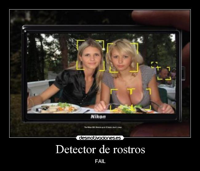 carteles tetas detector rostros chicas desmotivaciones