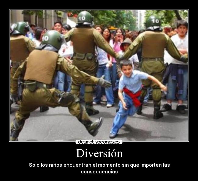 Diversión - Solo los niños encuentran el momento sin que importen las consecuencias