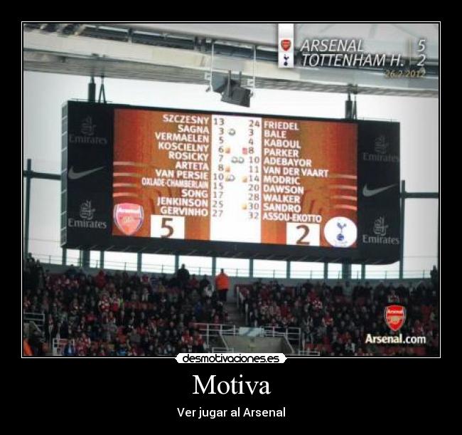 carteles motiva arsenal gunners emirates desmotivaciones