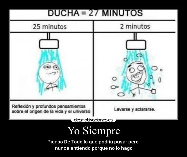 Yo Siempre - Pienso De Todo lo que podría pasar pero 
nunca entiendo porque no lo hago