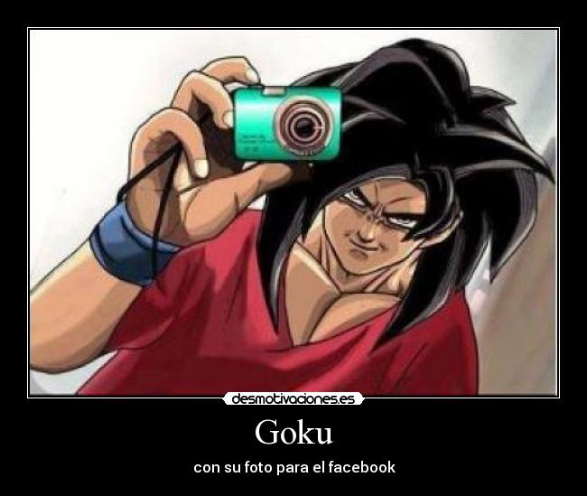 Goku - con su foto para el facebook
