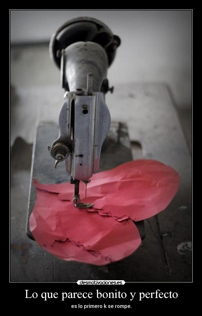 Lo que parece bonito y perfecto - 