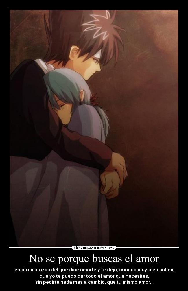 carteles amor anime hakusho sad love desmotivaciones
