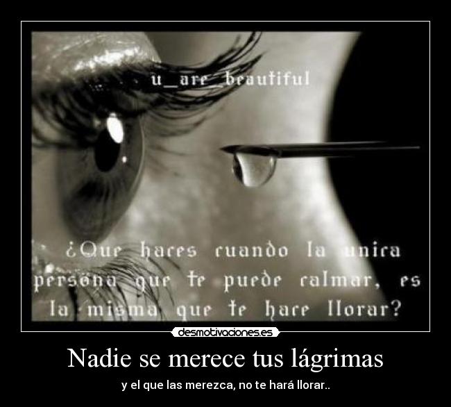 Nadie se merece tus lágrimas - 