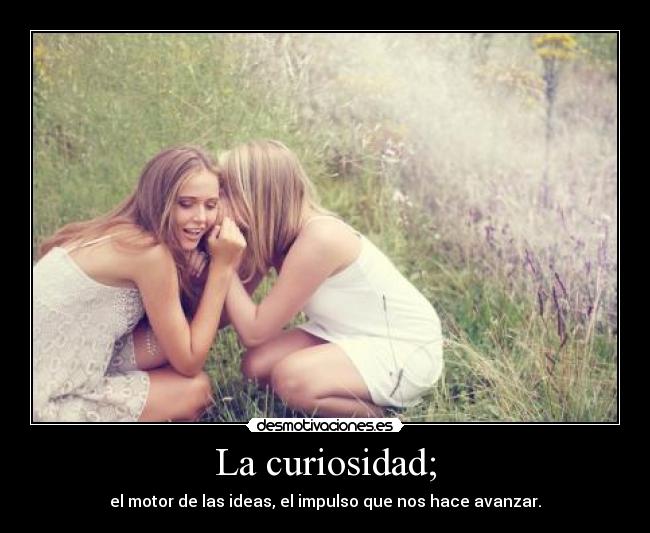La curiosidad; -