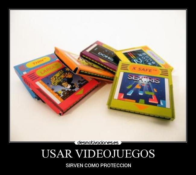 carteles videojuegos condones desmotivaciones