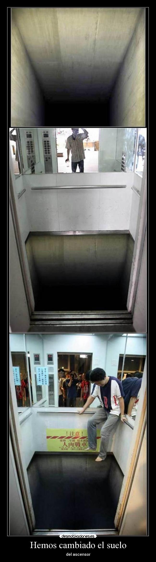 Hemos cambiado el suelo - del ascensor