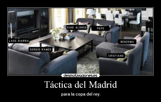 Táctica del Madrid - para la copa del rey.
