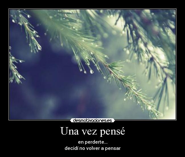 Una vez pensé -