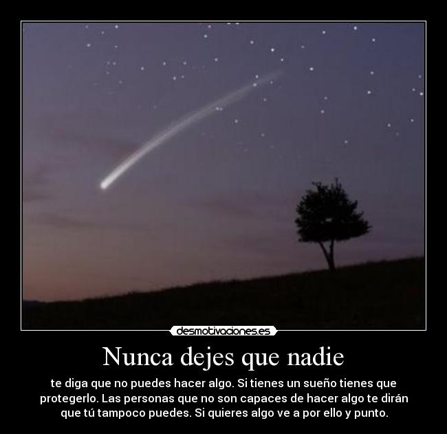 Nunca dejes que nadie -