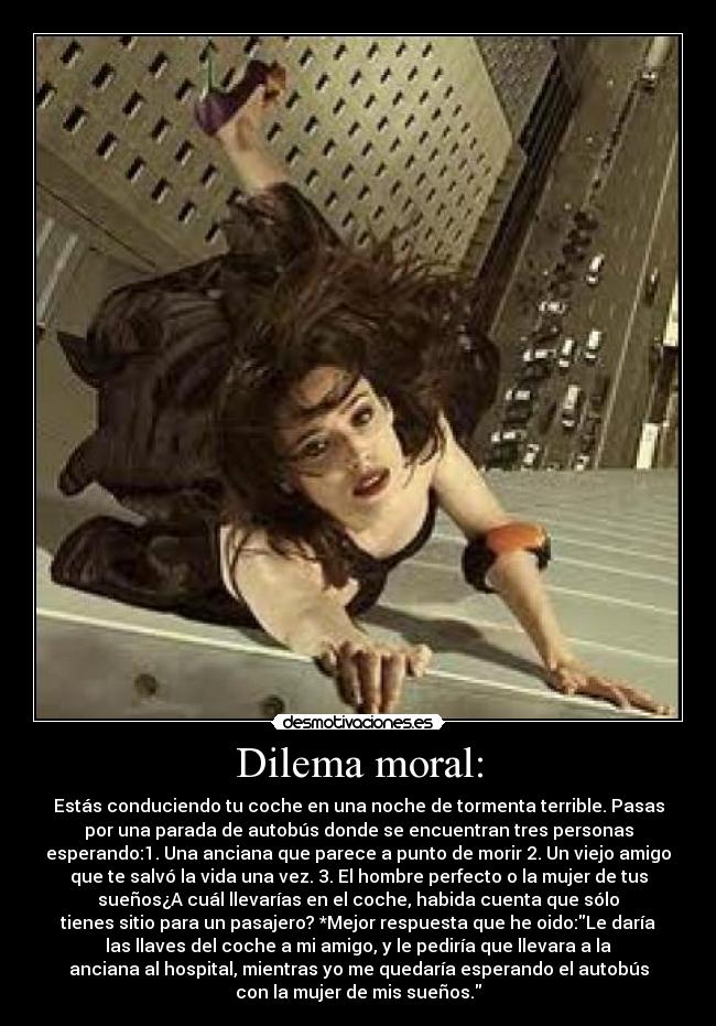 carteles dilema moral desmotivaciones