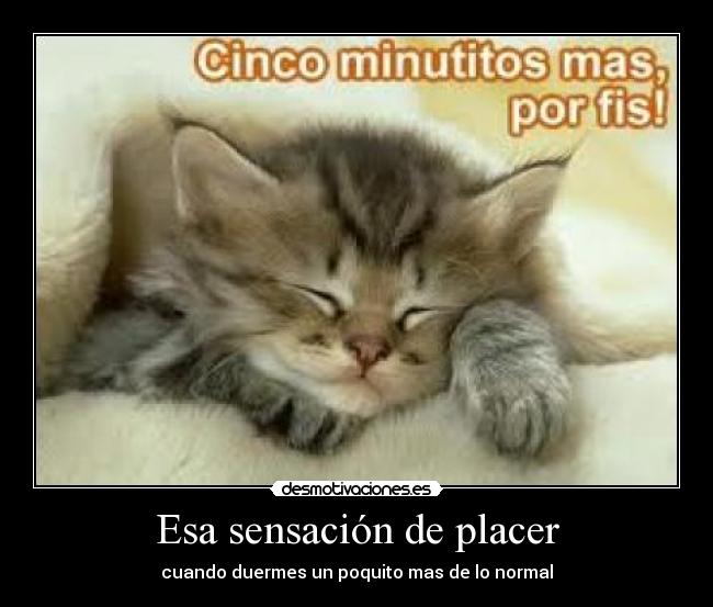 Esa sensación de placer -