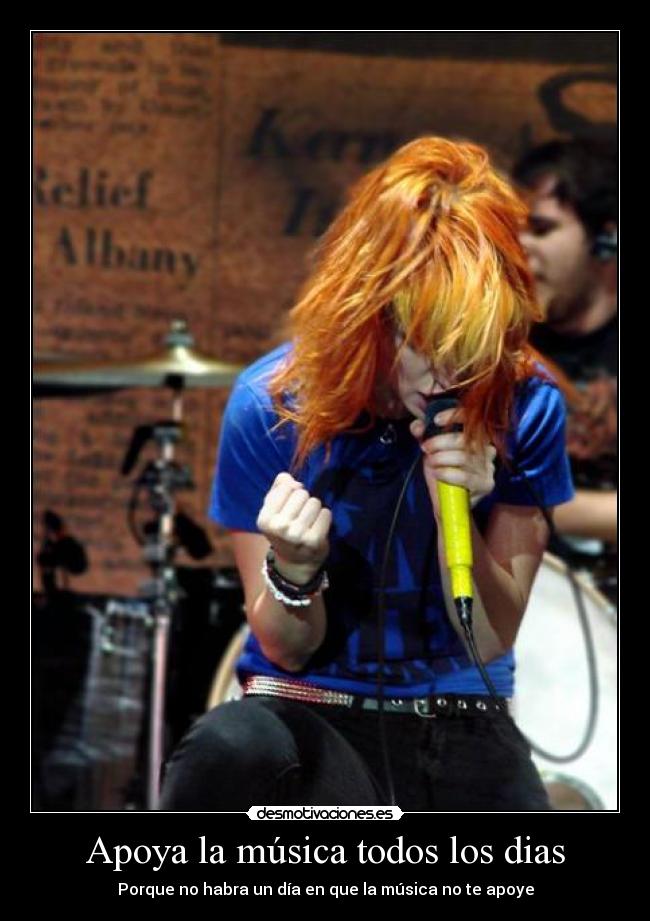 Apoya la música todos los dias - Porque no habra un día en que la música no te apoye