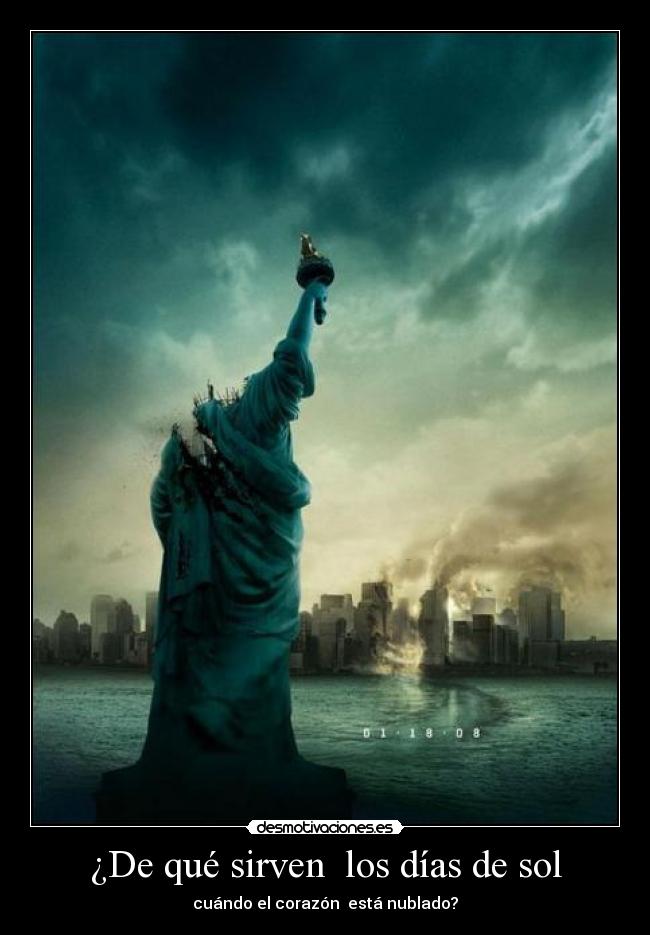 ¿De qué sirven los días de sol - cuándo el corazón está nublado?