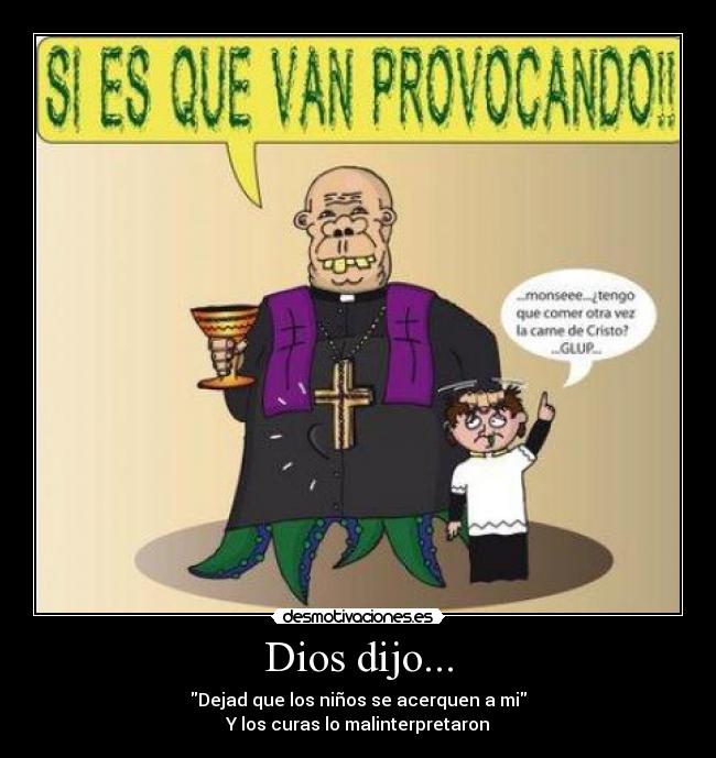 carteles dios pederastia iglesia cristianos catolicos religion desmotivaciones