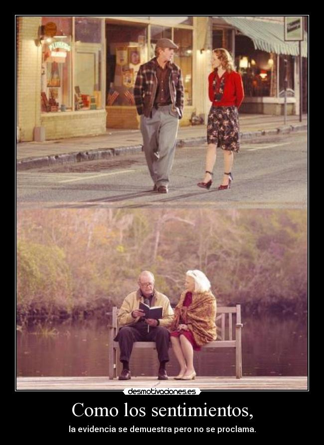 Como los sentimientos, -