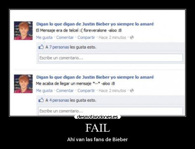 carteles fail bieber desmotivaciones