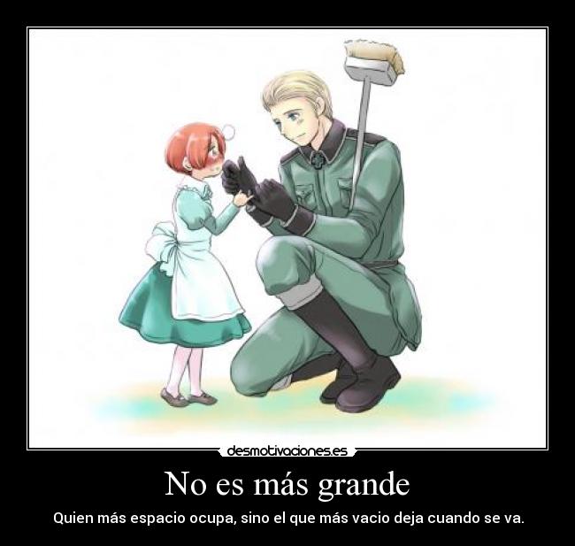 No es más grande -