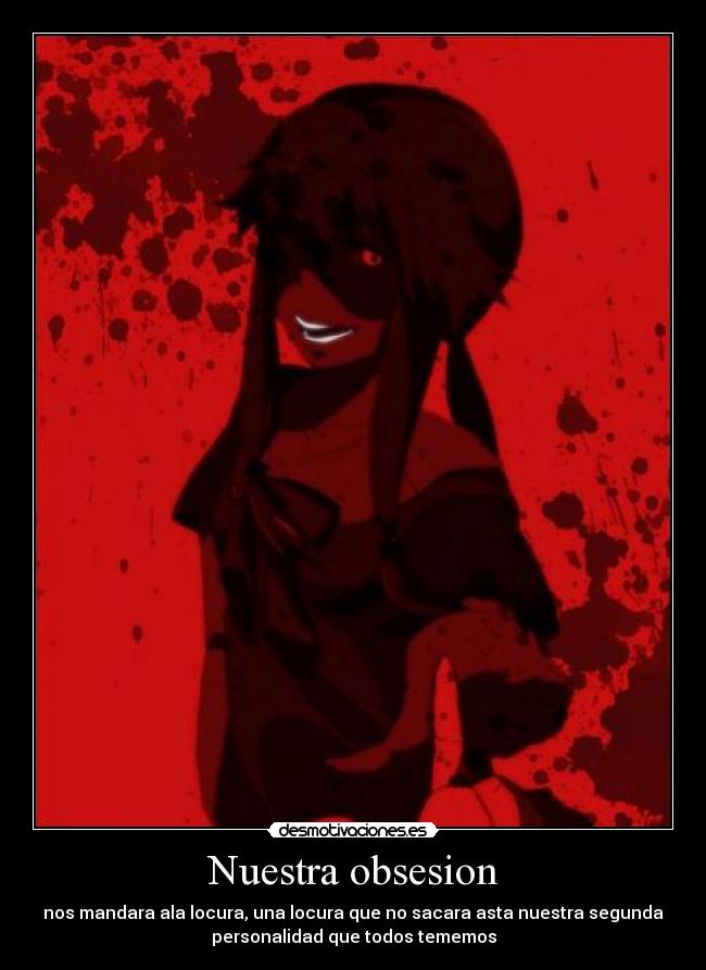 carteles mirai nikki gasai yuno nuestra obsesion desmotivaciones