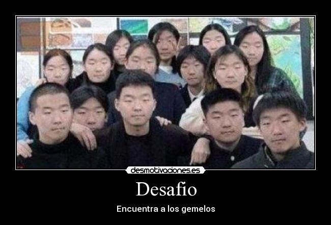 carteles desafio encuentra los gemelos desmotivaciones