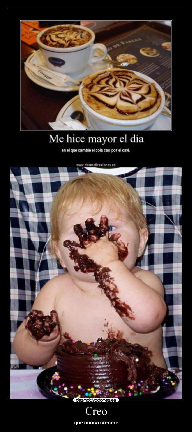 carteles boy palm face chocolate cafe mayor desmotivaciones