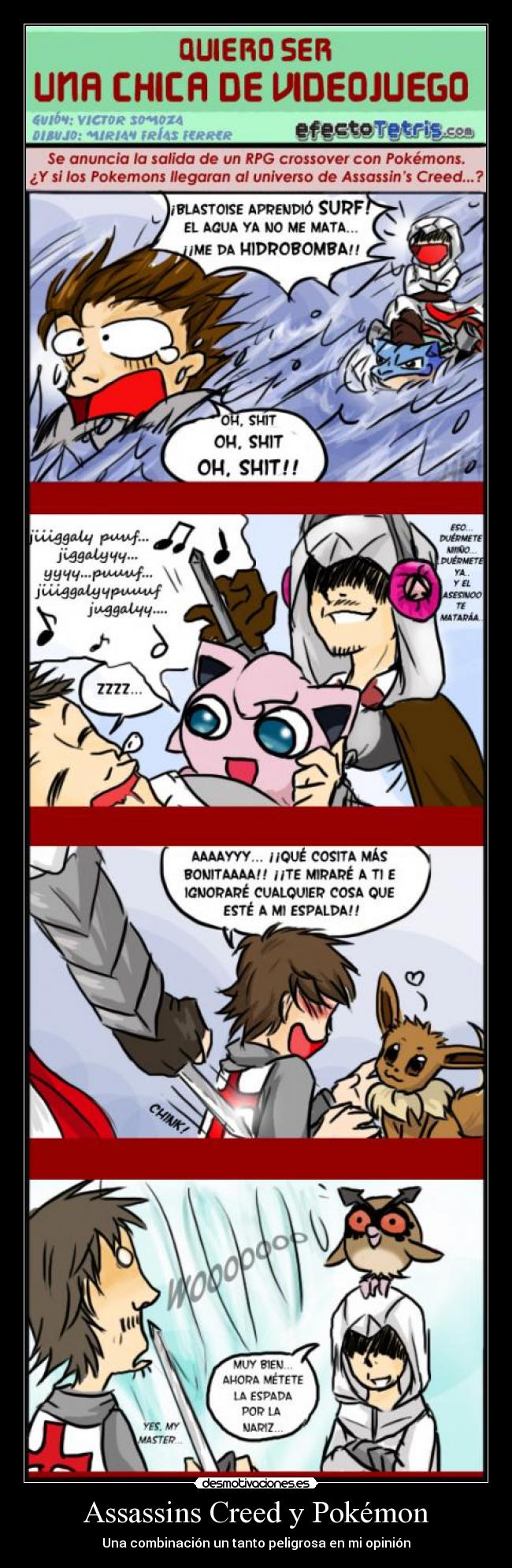 carteles pokemon assassins creed pokemon desmotivaciones