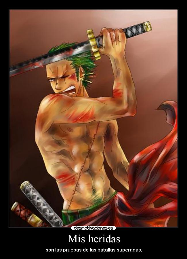 Mis heridas - son las pruebas de las batallas superadas.