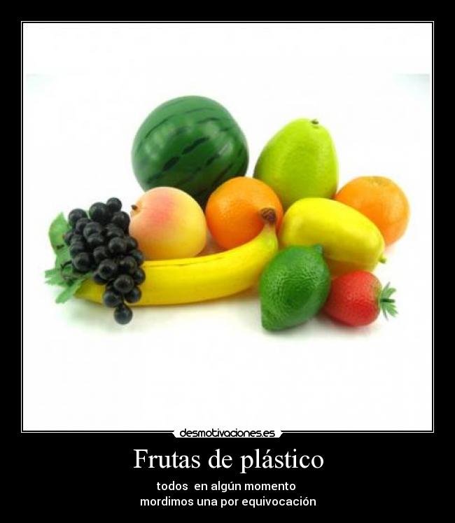 Frutas de plástico -