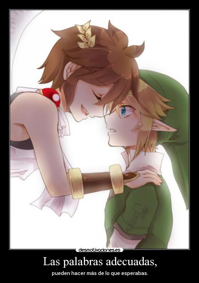 carteles pit link thelegendofzelda kidicarius las palabras adecuadas desmotivaciones