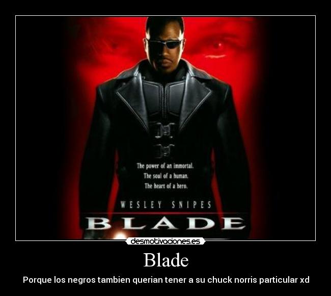 Blade - Porque los negros tambien querian tener a su chuck norris particular xd