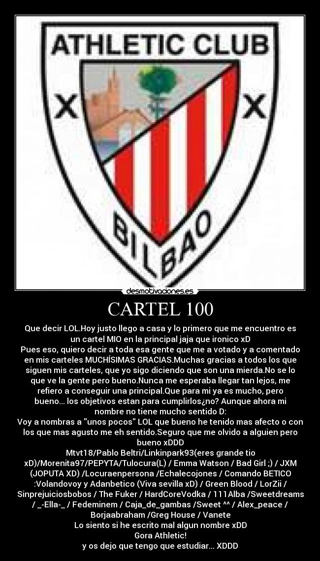 carteles athletic cartel 100 tengo que estudiar desmotivaciones