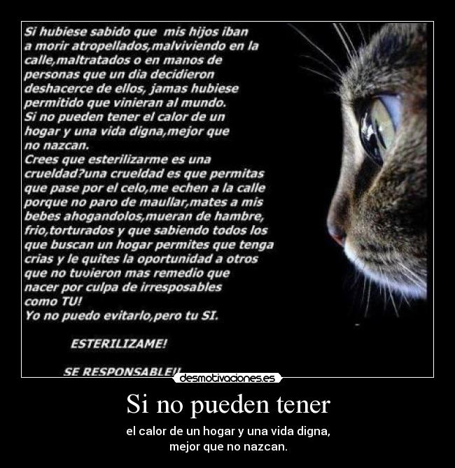 Si no pueden tener -