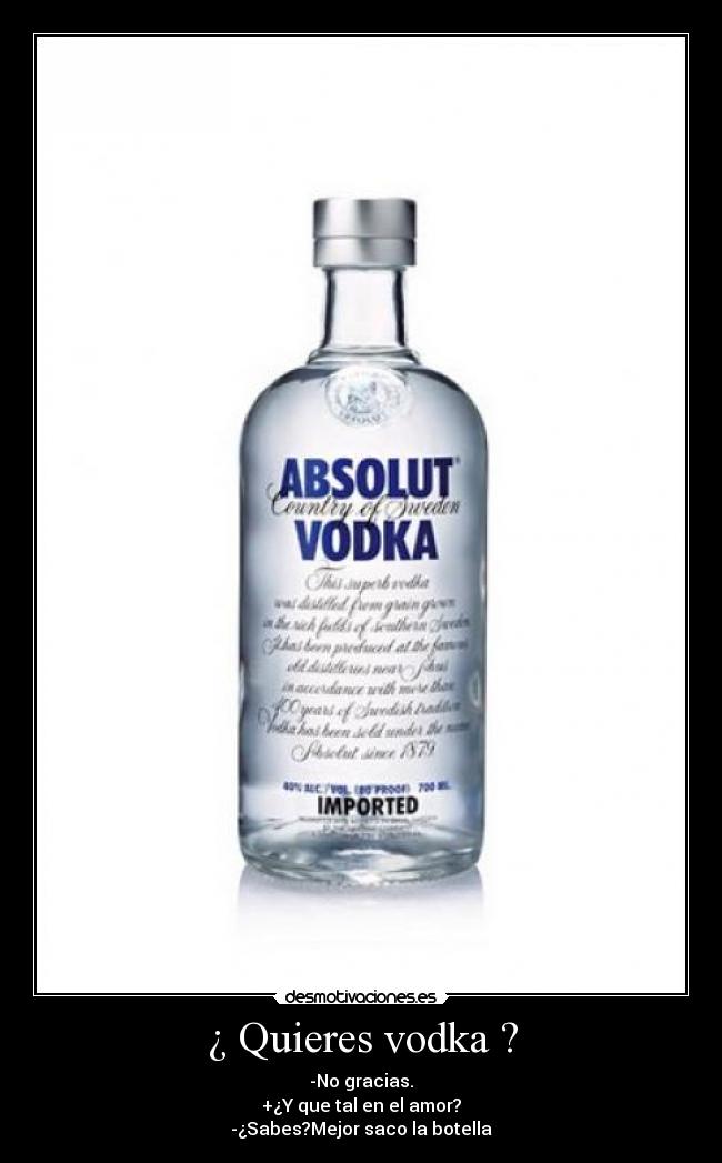 ¿ Quieres vodka ? - 