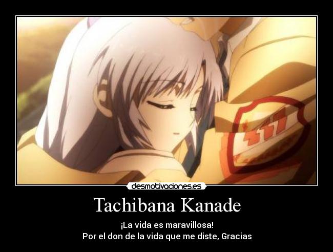 Tachibana Kanade - ¡La vida es maravillosa!
Por el don de la vida que me diste, Gracias