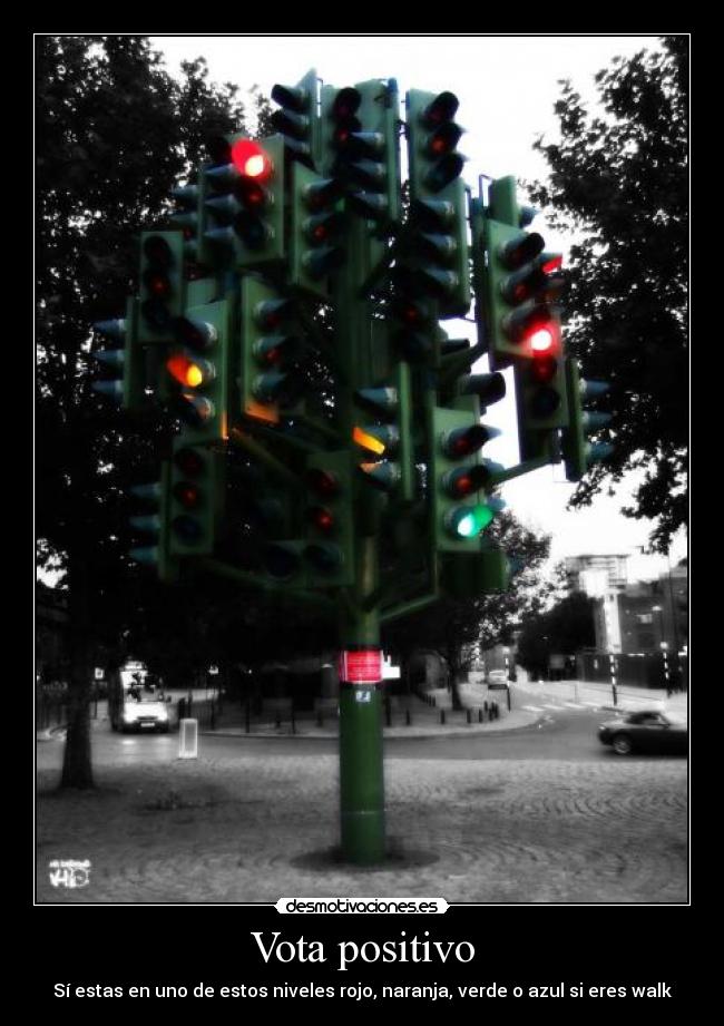 Vota positivo - Sí estas en uno de estos niveles rojo, naranja, verde o azul si eres walk