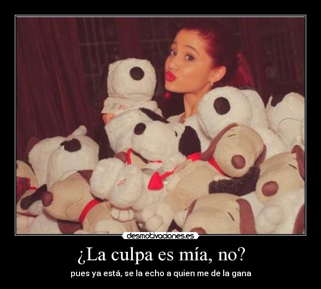 ¿La culpa es mía, no? -