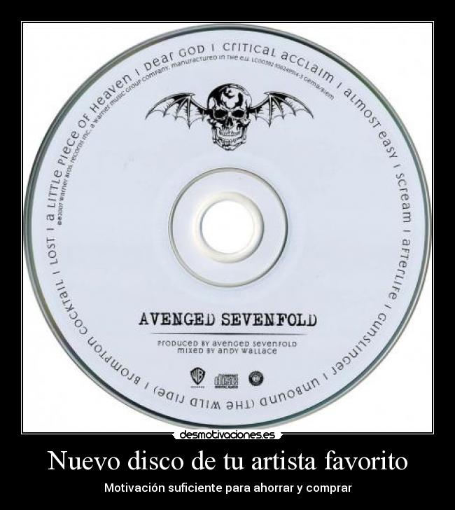 Nuevo disco de tu artista favorito - 