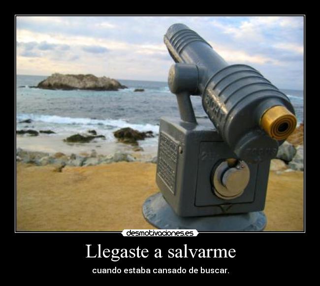 Llegaste a salvarme -