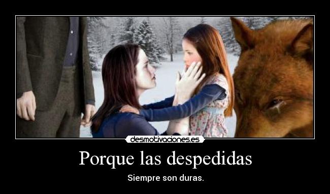 Porque las despedidas - Siempre son duras.
